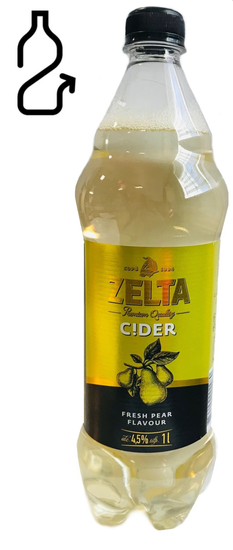 Sidrs Aldara Zelta C!der Bumbieru 4.5% 1L 1/6 (08.06.26) DEPOZĪTA maksa 0.10 eiro Igaunija