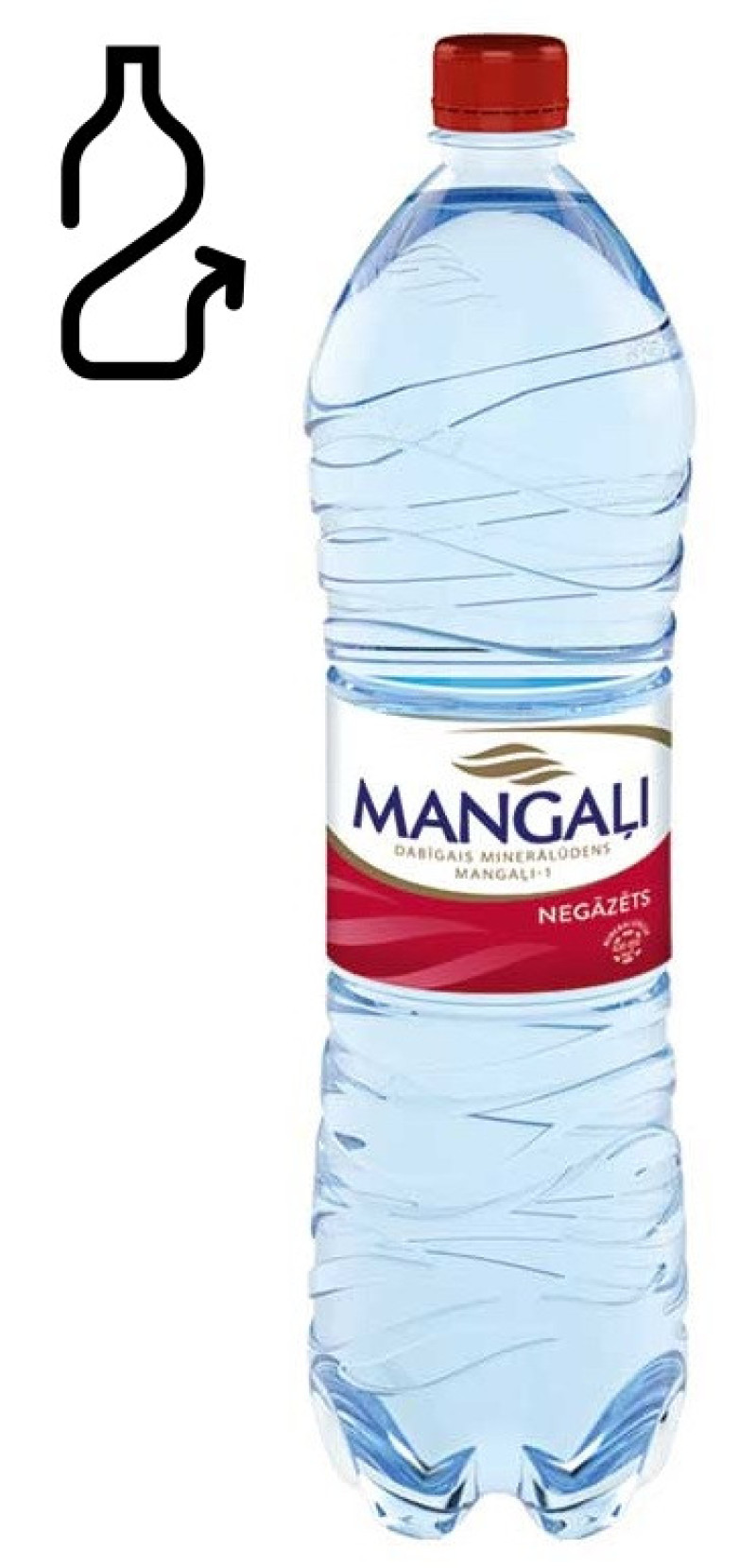 Minerālūdens Mangaļi negāzēts 1.5L 1/6  DEPOZĪTA maksa 0.10 eiro (17.09.26) LV