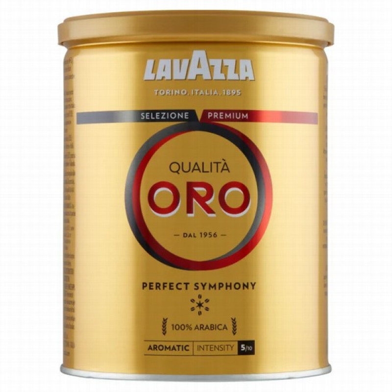 Kafija maltā LAVAZZA Qualita ORO 250g metāla bundžā (30.12.26)Itālija