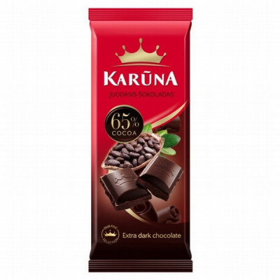Šokolāde Karūna tumšā 65% cacao 80g (11.09.2025) Lietuva