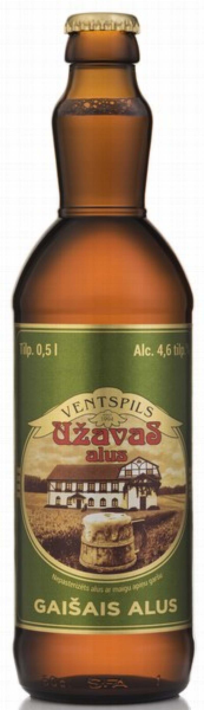 Alus Užavas gaišais 0.5L 4.6% 1/20 DEPOZĪTA maksa 0.10 eiro (13.04.26) LV
