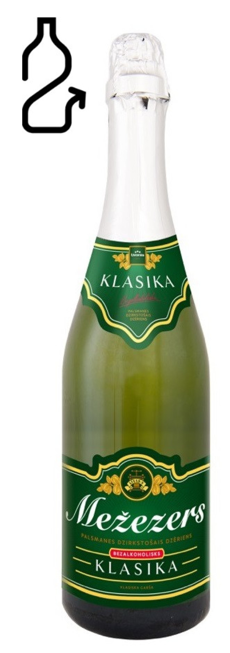 Bērnu šampanietis Mežezers 0.75L DEPOZĪTA maksa 0.10 eiro (06.06.27) Latvija