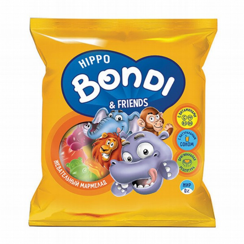 Želejkonfektes "HIPPO BONDI & FRIENDS" 30g (14.03.27) Krievija