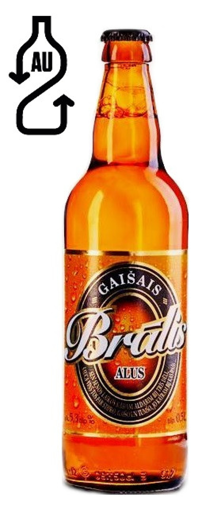 Alus Brālis gaišais 0.5L 5.3% 1/20 DEPOZĪTA maksa 0.10 eiro (09.05.26) Latvija