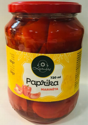 Paprika Liepmājas marinēta 680g 1/8 (31.08.2026) Ungārija
