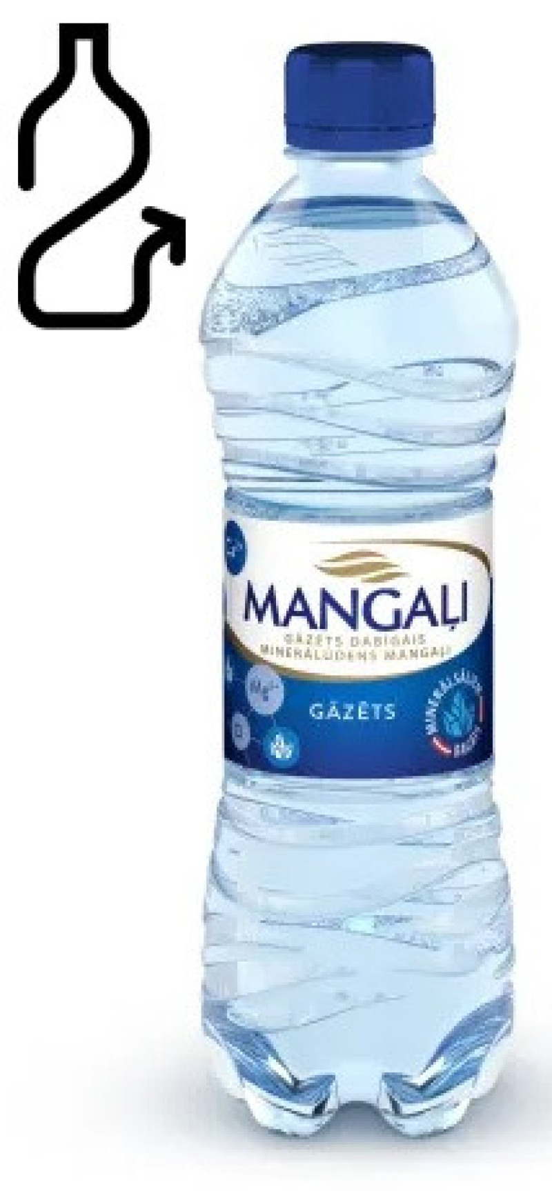 Minerālūdens Mangaļi gāzēts 0.5L 1/12 DEPOZĪTA maksa 0.10 eiro (04.09.26) Latvija