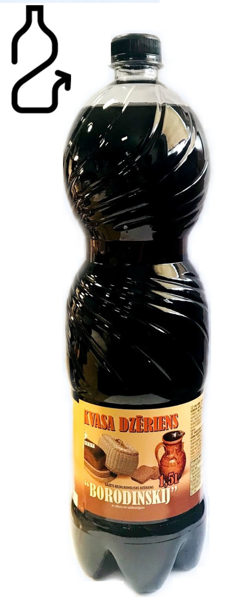 Kvasa dzēriens Borodinskij 1.5l DEPOZĪTA maksa 0.10 eiro 1/6 (09.11.2026) Latvija