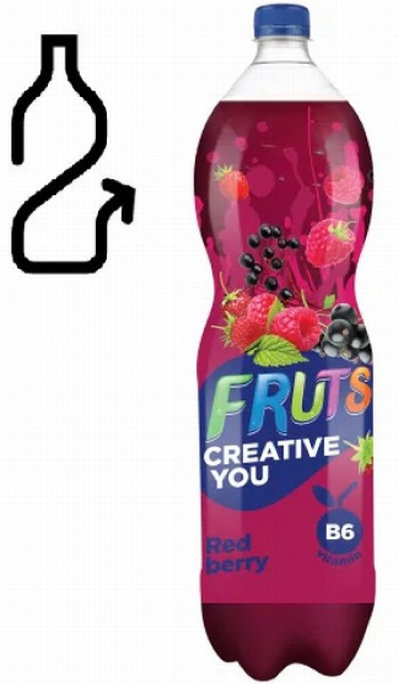 Dzēriens Fruts Active Sarkano ogu dzēriens 1.5L 1/6 DEPOZĪTA maksa 0.10 eiro (10.11.2026)LV