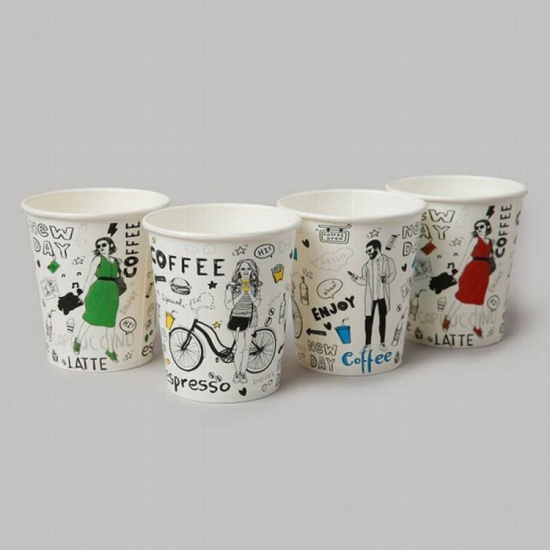 Kafijas glāzes kartona 250ml New Day 100gb