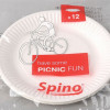 Šķīvji kartona 18cm Spino 12gb