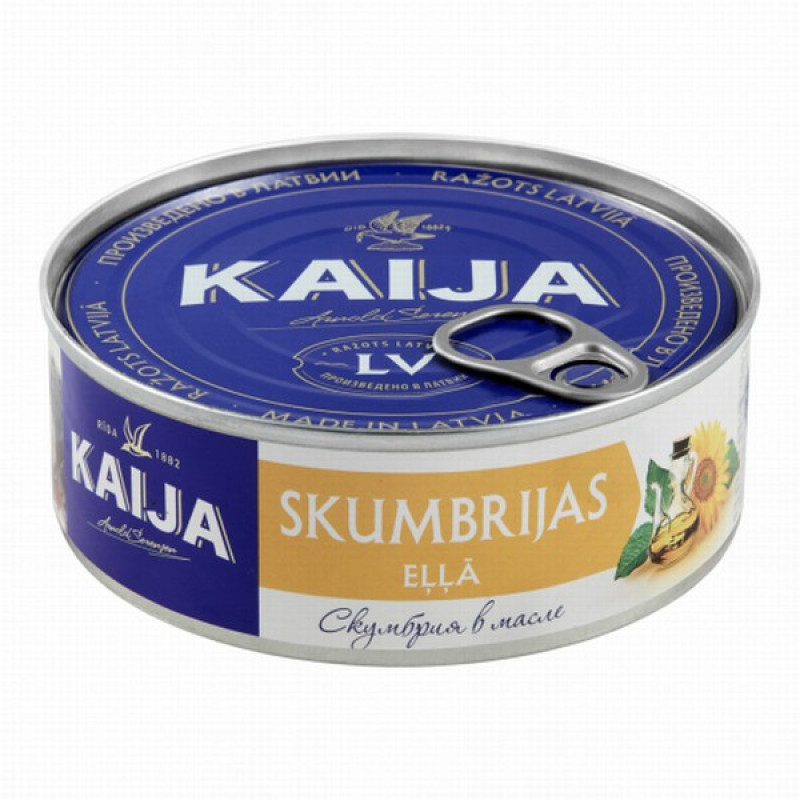 Skumbrija eļļā 240g KAIJA (ar attais.)  LABA CENA  (17.10.26)