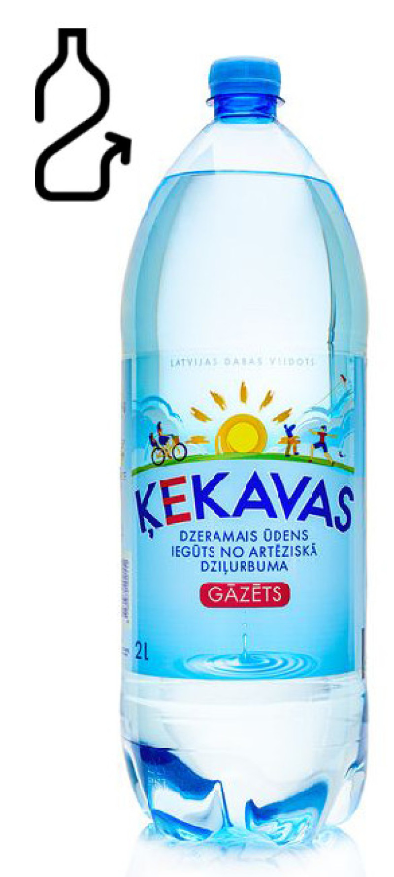 Dzeramais ūdens Ķekava gāzēts 2L (21.05.26) DEP. maksa 0.10 eiro LV