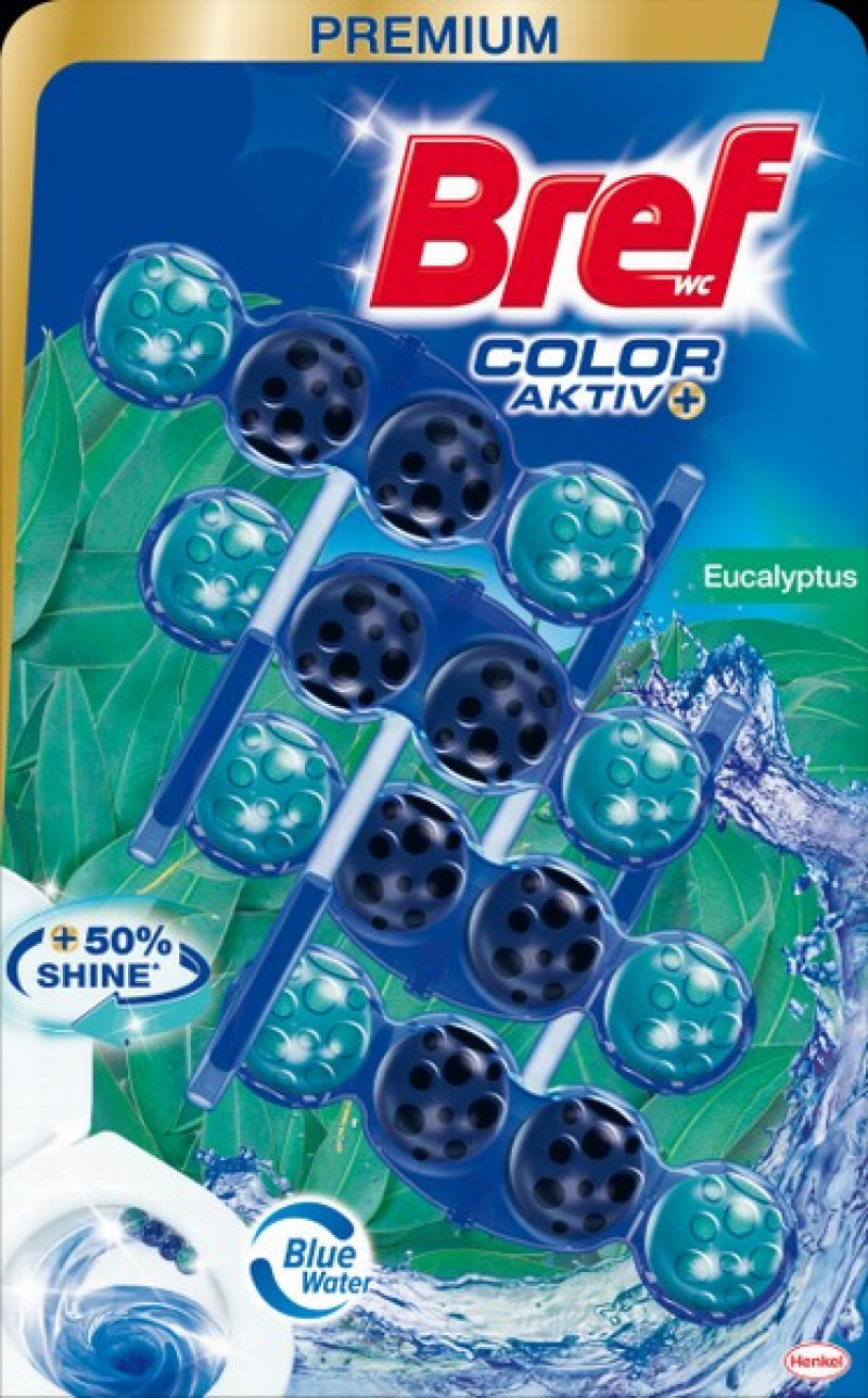 Tualetes bloks Bref Color aktiv Eucaliptus 4*50g Serbija