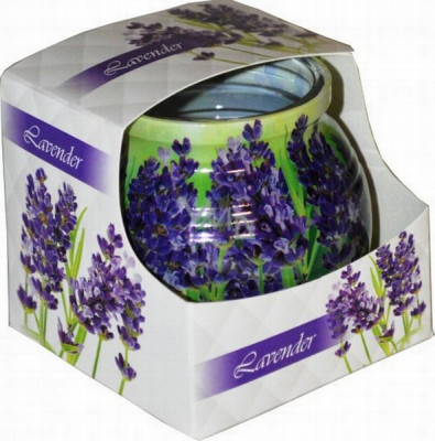 Svece Lavander aromātiska stiklā 1/6 Polija