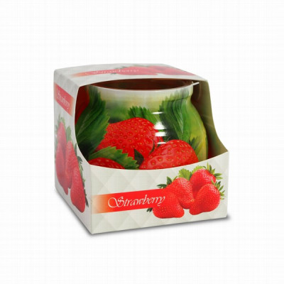 Svece Strawberry aromātiska stiklā 1/12 Polija