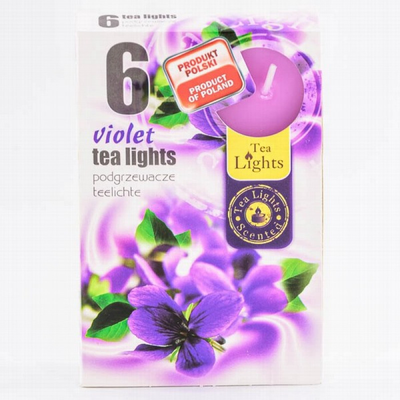 Svece Violet aromātiska tējas 6gb Polija