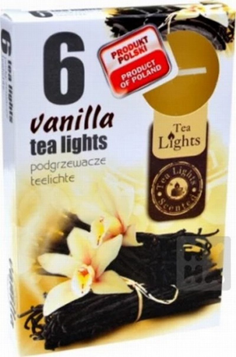 Svece Vanilla aromātiska tējas 6gb  Polija