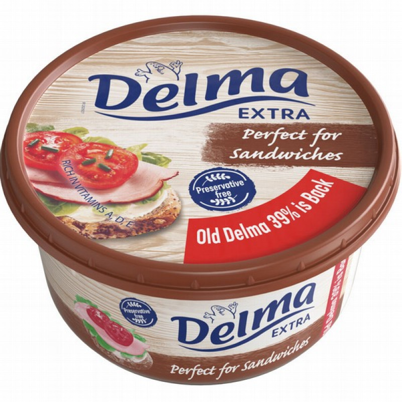 Margarīns Delma Extra 39% 450g 1/12 (05.04.26) Polija