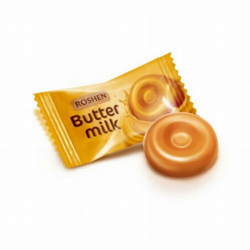 Karameles Roshen Butter Milk 1kg (18.10.27) (Pārdodas tikai pilnos iepakojumos (1kg)) 