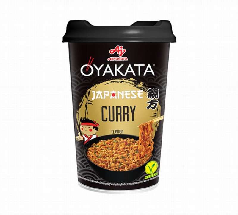 Nūdeles Oyakata ātri pagatavojamās nūdeles Curry 90g 1/8 () Polija