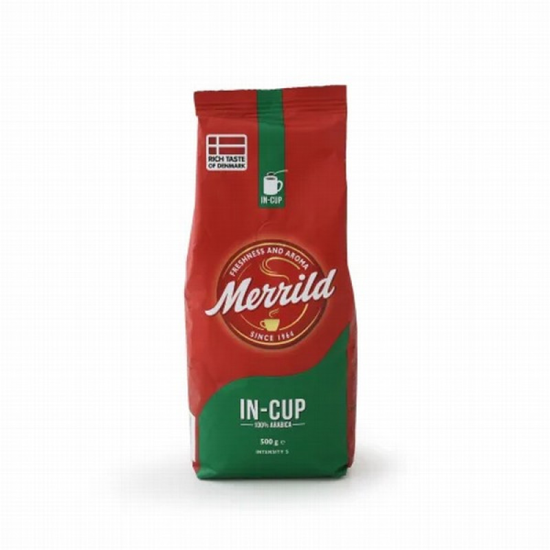 Kafija maltā Merrild in Cup 500g 1/6 (22.07.26) Itālija