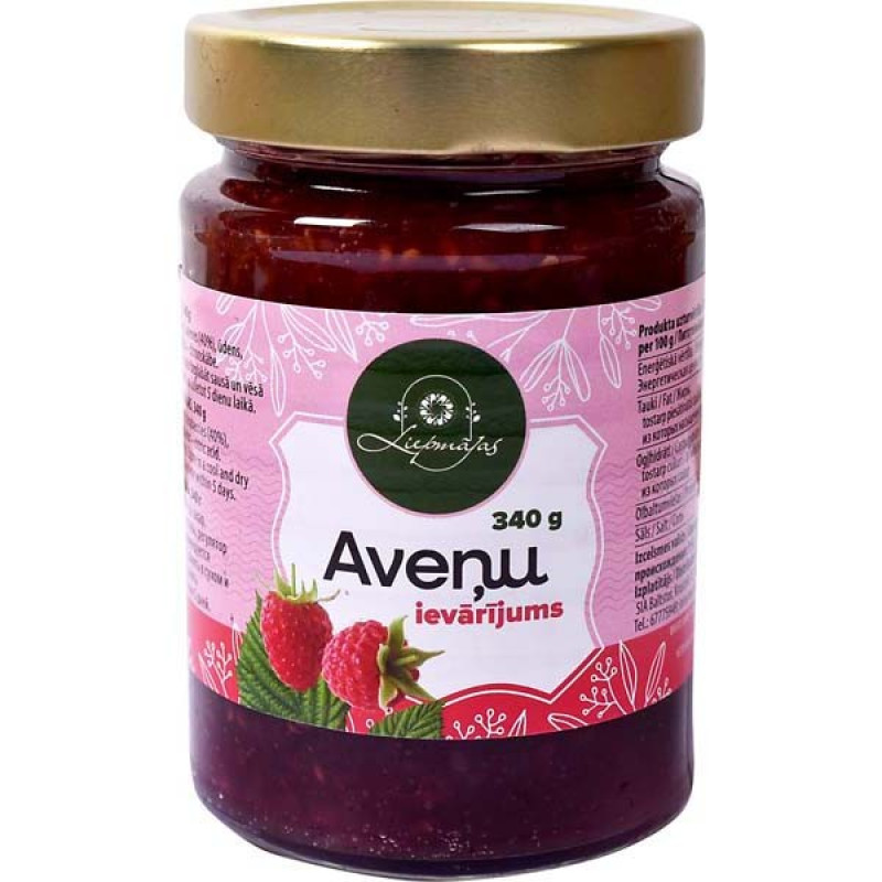 Ievārījums Liepmājas aveņu 340g (18.02.27) Polija