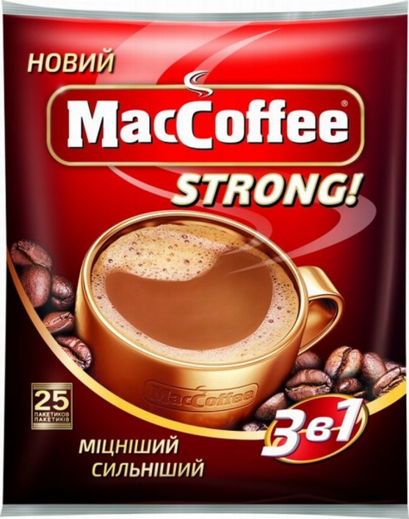 Kafijas dzēriens MacCoffee Strong 3in1 16g*25 (12.27) Ukraina