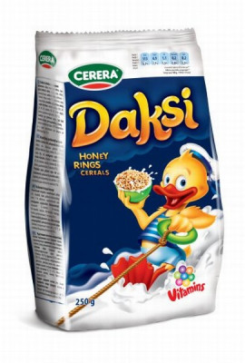 Sausās brokastis Cerera Daksi medus gredzeni 250g (20.12.2025) Lietuva