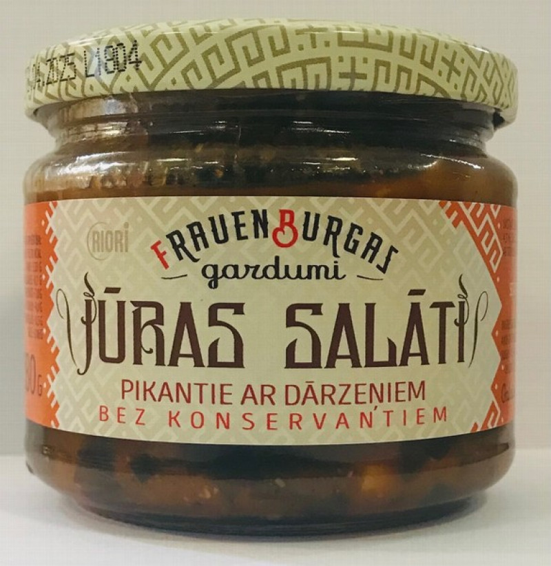 Jūras salāti pikantie 280g Frauenburgas gardumi 1/8 (05.11.2027)