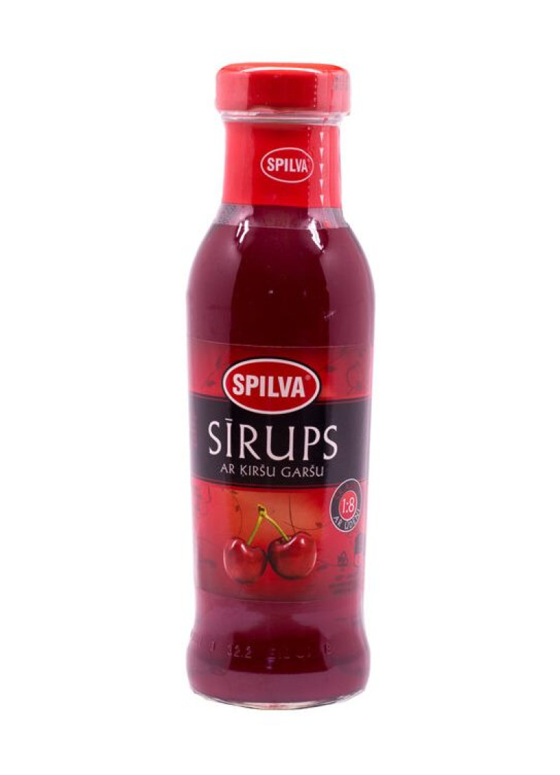 Sīrups Spilva ķiršu 0.3L (13.06.27) DEPOZĪTA maksa 0.10 eiro LV