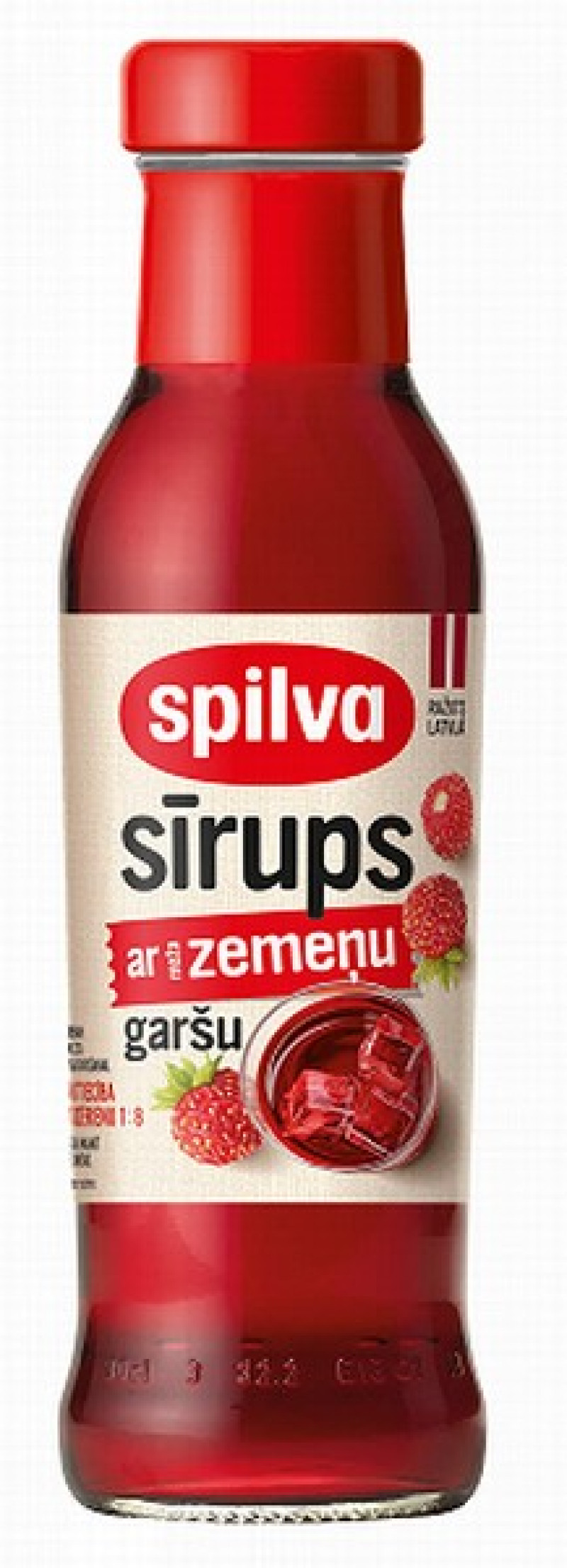 Sīrups Spilva ar meža zemeņu garšu 0.3l 1/6 (08.04.2027) DEPOZĪTA maksa 0.10 eiro Latvija