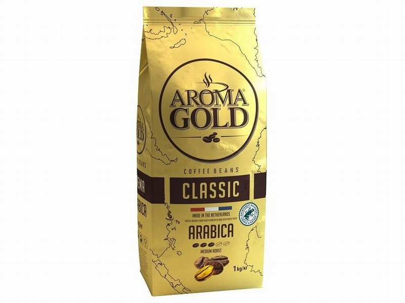 Kafijas pupiņas Aroma Gold Classic 1kg (14.04.27) Nīderlande