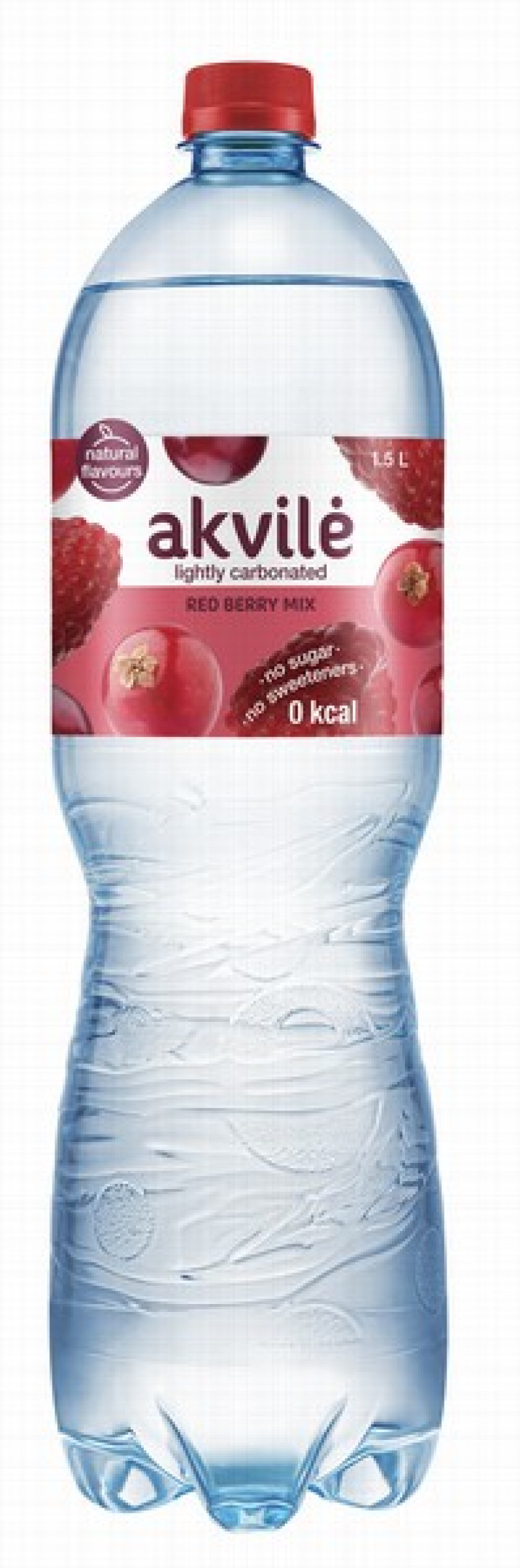 Minerālūdens Akvile ar sarkano ogu smaržu, viegli gāzēts 1.5L (09.06.27) DEPOZĪTA maksa 0.10 eiro