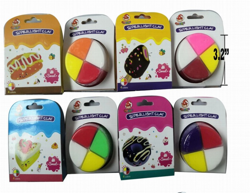 Veidošanas masa 4 krāsu saldumi Superlight Clay 