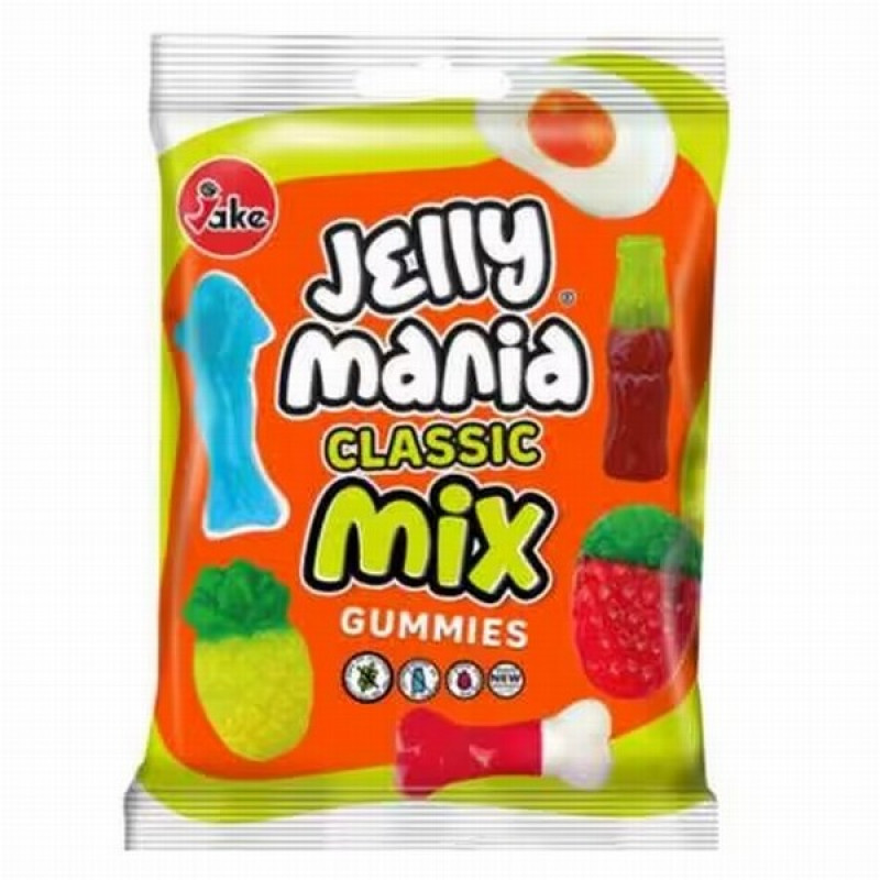Želejkonfektes Jake Jelly mania Classic mix 70g (30.10.26)