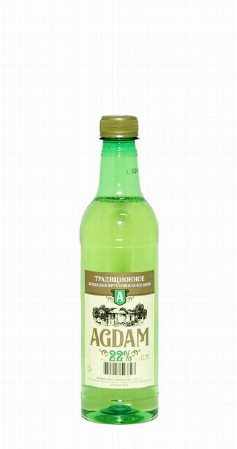 Vīns Agdam balts 0.5L 22% 1/12 DEPOZĪTA maksa 0.10 eiro Lietuva