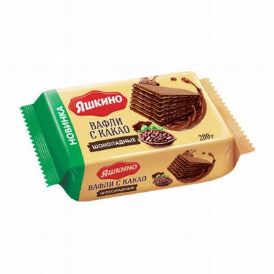 Vafeles Yaškino kakao šokolādes 200g (09.12.2025) Krievija