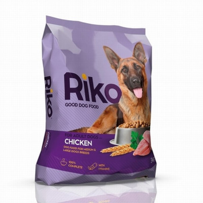Suņu sausā barība Riko ar vistas gaļu 10kg  (28.04.26) LV