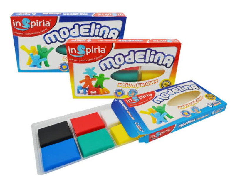 Veidošanas masa Inspiria Modelina 6 krāsu