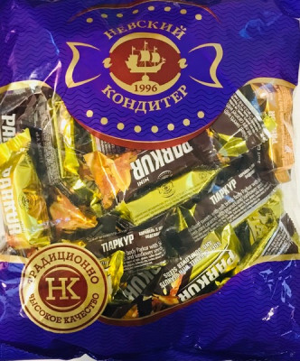 Šokolādes konfektes Parkur mini zemesriekstu 1kg Ņevskij (02.06.25) Krievija