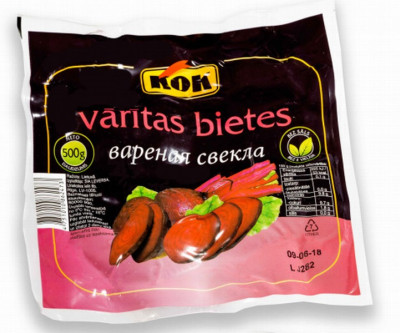 Vārītas bietes 500g KOK 1/12 (14.10.25) Lietuva