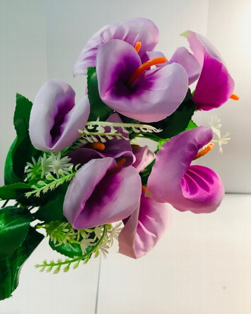 Mākslīgie ziedi kallu pušķis (aveņu,sarkans,rozā,violets)