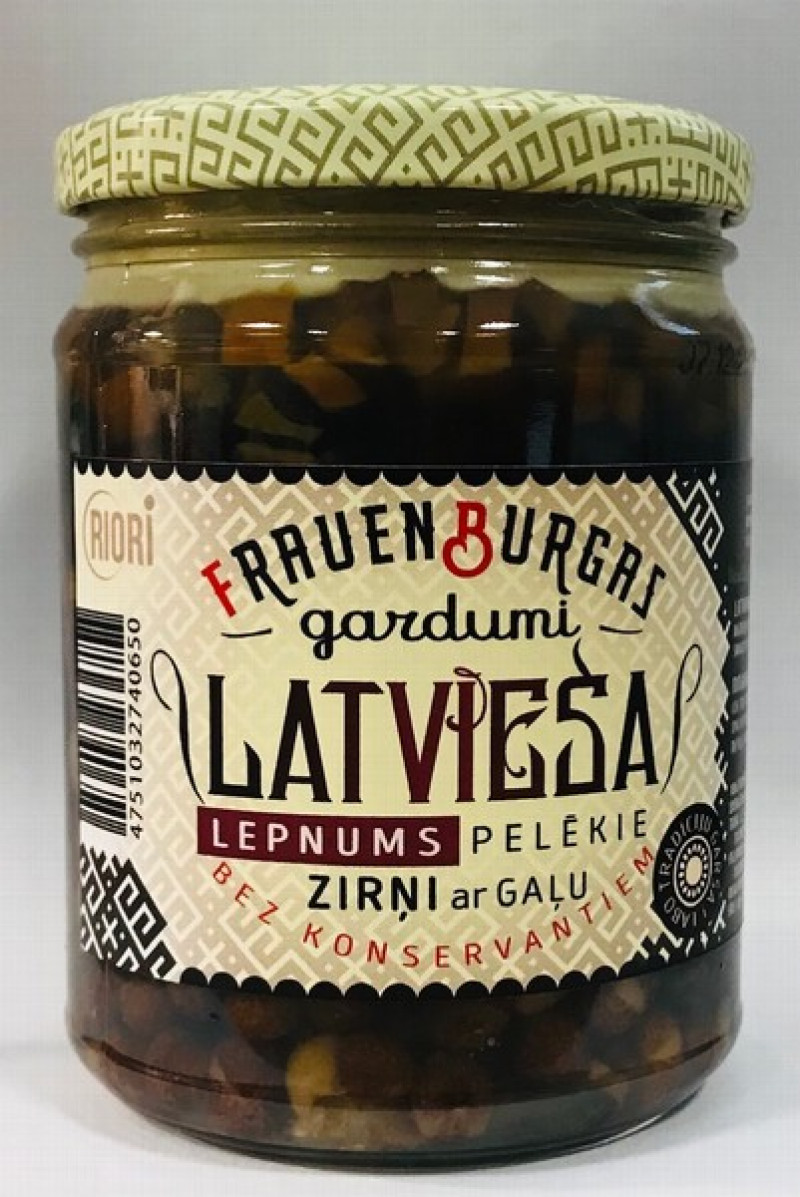 Pelēkie zirņi Latvieša lepnums ar gaļu 500g Frauenburgas gardumi (04.12.27) Latvija