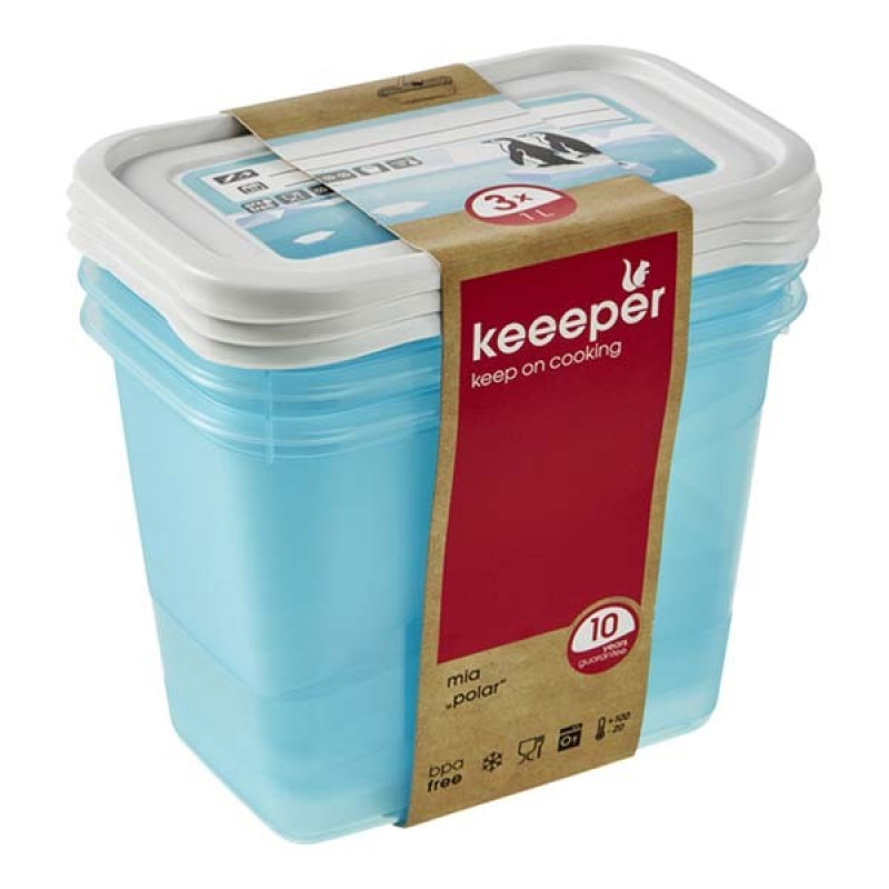 Trauki pārtikas uzglabāšanai 1L 3gb Keeper