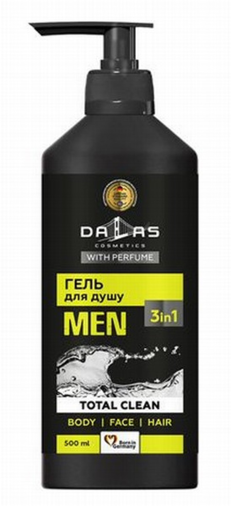 Šampūns, dušas želeja 3 in 1 Dalas 0.5L vīriešu (07.03.26)  Vācija