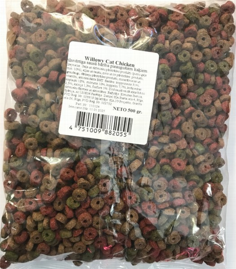 Kaķu sausā barība Willowy vista 500g 1/40 (11.09.26) Spānija