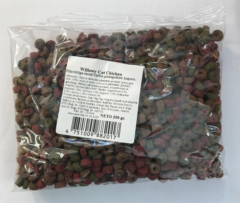 Kaķu sausā barība Willowy vista 250g (15.05.26)