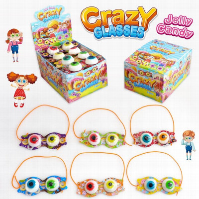 Želejkonfektes Crazy Glasses 15g*24gb (01.07.2028)