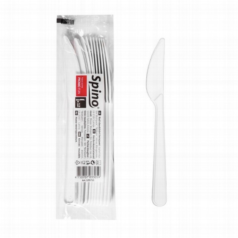 Naži daudzreiz lietojami balti 18cm 12gb Spino