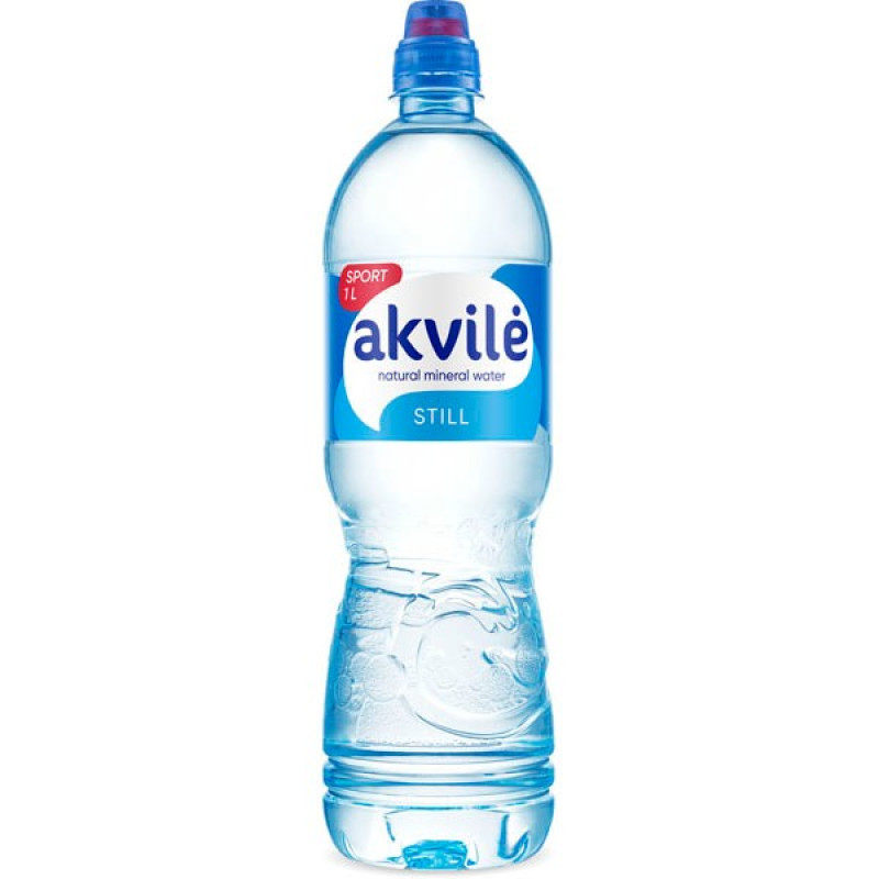 Minerālūdens Akvile negāzēts Sports 1L 1/6 (02.07.2027) DEPOZĪTA maksa 0.10 eiro Lietuva